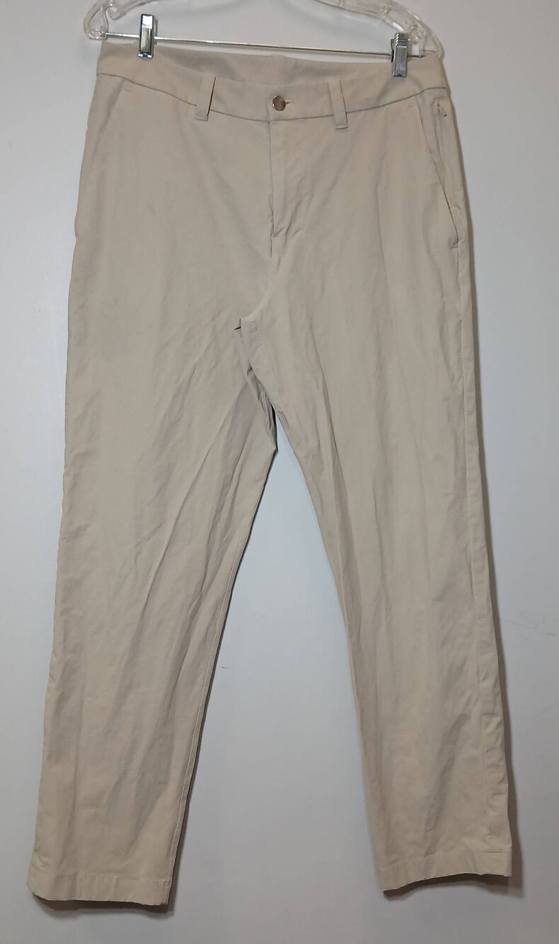 Lululemon mens size 34 abc pants khaki beige Inseam is 29" long